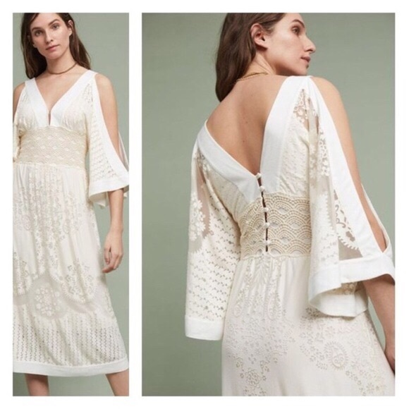 FARM Rio Dresses & Skirts - Farm Rio Solana White Dress - Anthropologie XL